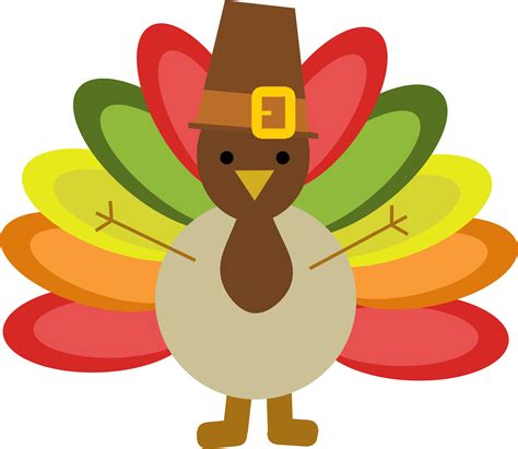 Download Turkey Clipart Cartoon Color Feathers Hat Thanksgiving - Thanksgiving Turkey Clipart ...