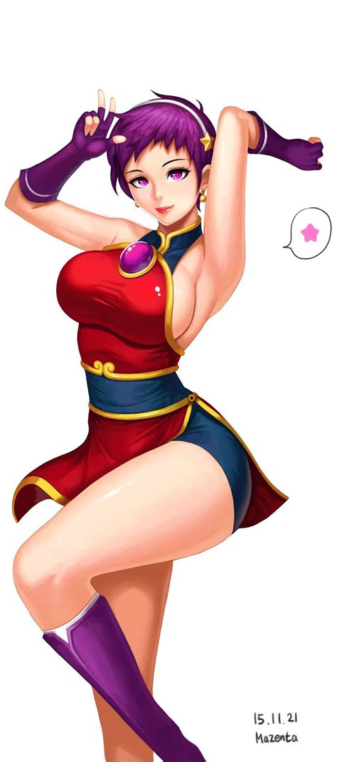 Athena Asamiya The King Of Fighters Series Artwork By Ah Lyong Lee Athena Anime Weapons King