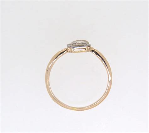 Art Deco 18ct Gold Fingerline Three Stone Diamond Ring Berridges