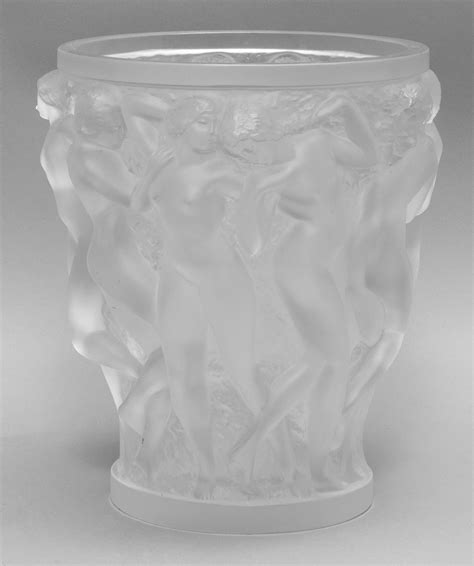 Lot Lalique Bacchantes Crystal Vase Decorated With Cavorting Nude