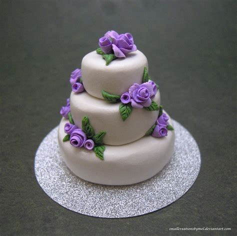 Purple Rose Wedding Cake By Smallcreationsbymel On Deviantart