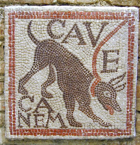 Los mosaicos romanos estaban compuestos por pequeñas piezas cubicas de distintos tamaños, llamadas teselas, las cuales eran de materiales muy. Mosaico romano. CANEN CAVE (Attenti al cane). 43x43cm arte ...