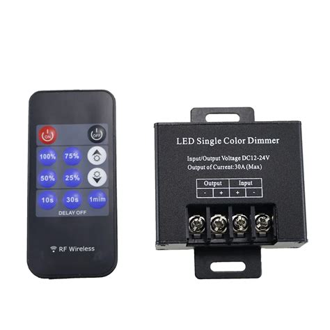 A LED Single Color Dimmer DC V V Key RF For Dimmer RF Dimming Controller Control For