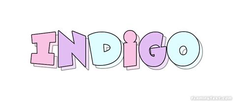 Indigo Лого Бесплатный инструмент для дизайна имени от Flaming Text