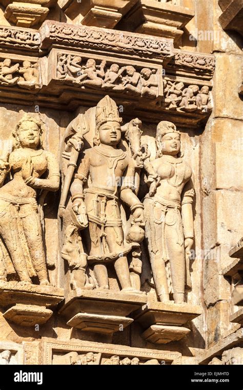 The Famous Carvings At A Hindu Temple In The Western Group At Khajuraho