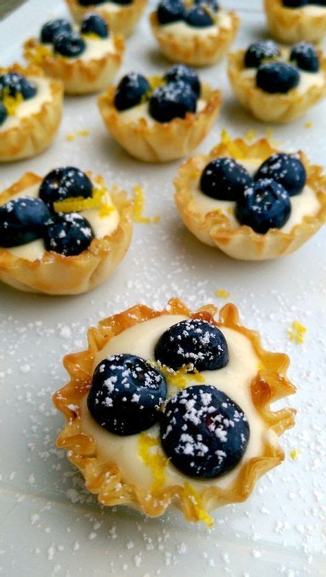Perfect Little Lemon Blueberry Tartlets Mini Desserts Tart Recipes