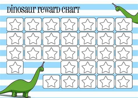 Editable Dinosaurs Reward Chart Kids Reward Chart Printable Etsy