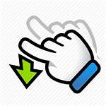 Icon Swipe Gesture Down Hand Signs Move