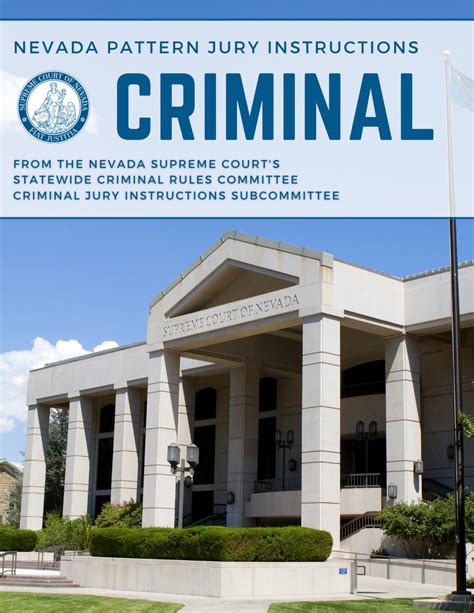 Nevada Pattern Criminal Jury Instructions Available As A Free Download