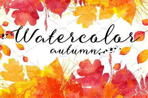15 Watercolor Autumn Backgrounds ~ Textures ~ Creative Market