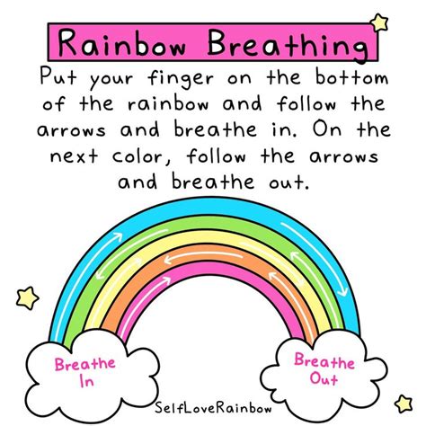Rainbow Breathing Self Love Self Self Care Worksheets