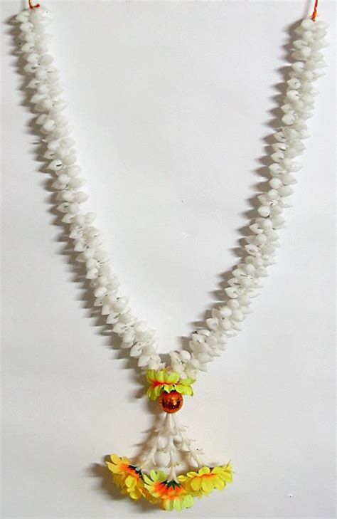 Garlands can be worn on the head or around the neck, hung on an inanimate object. Artificial White Flower Garland