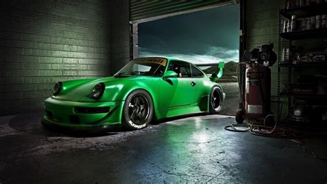 Green Porsche Carrera HD Wallpaper - WallpaperFX