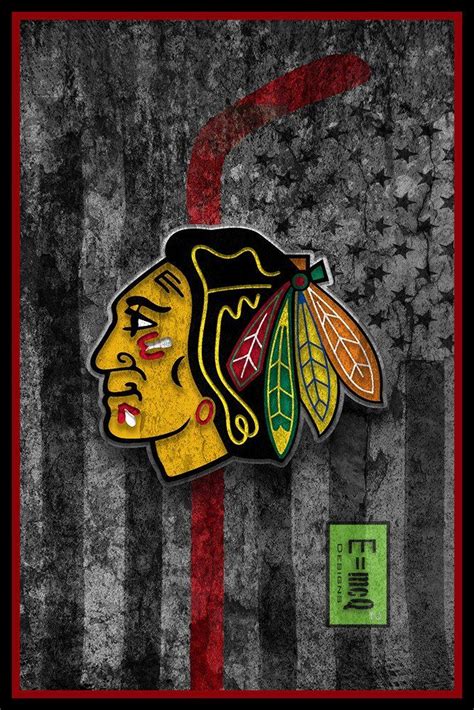 Chicago Blackhawks Hockey Flag Poster Blackhawks Flag Man Cave T