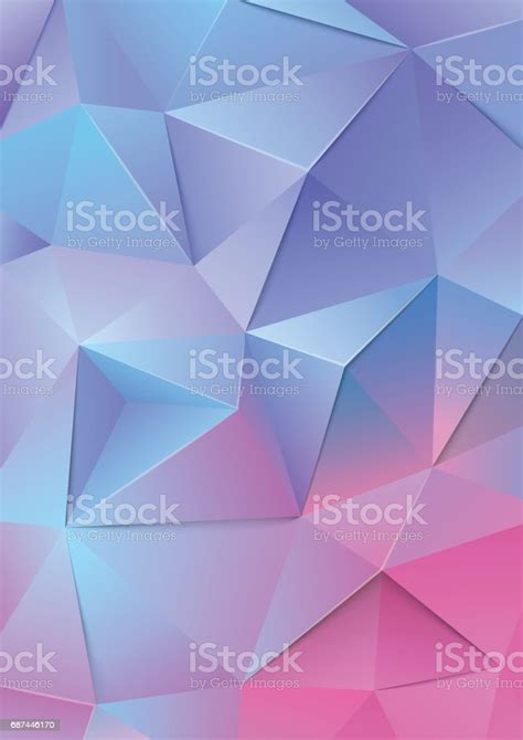 Polygonal Triangle Shapes Vector Abstract Background Mockup Template