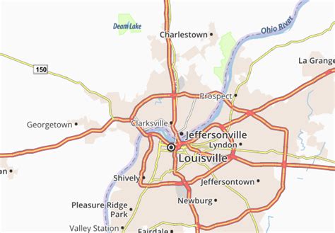 Kaart Michelin Clarksville Plattegrond Clarksville Viamichelin