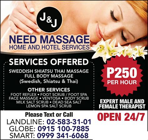 Jnj Need Massage For Your Ultimate Relaxation Needs Philippine Primer