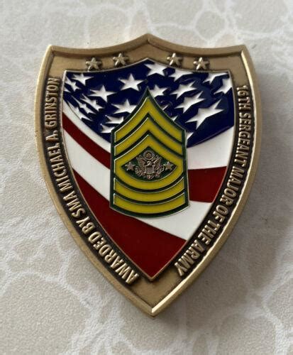 Sma Michael A Grinston 16th Sergeant Major Of The Army Challenge Coin