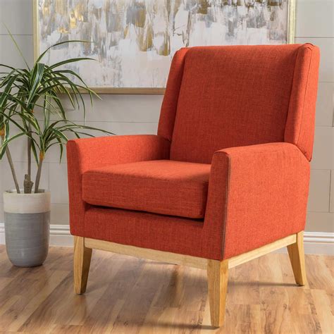 Bogatell orange fabric indoor/outdoor accent ottoman. orange 1 | Armchair, Accent chairs, Furniture