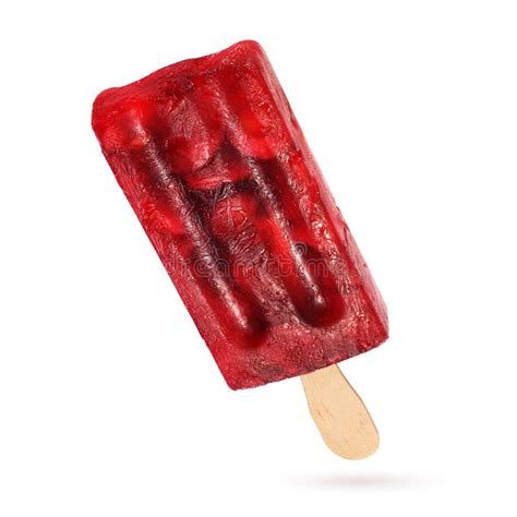 Cherry Popsicle Isolated Stock Photo Image Of Path 124048286
