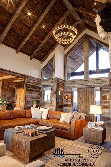 Living Room Reclaimed Barnwood Lucky Man Ranch © Designed By Jhk