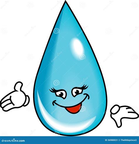 Smiley Water Drop Stock Vector Illustration Of Comic 36980031