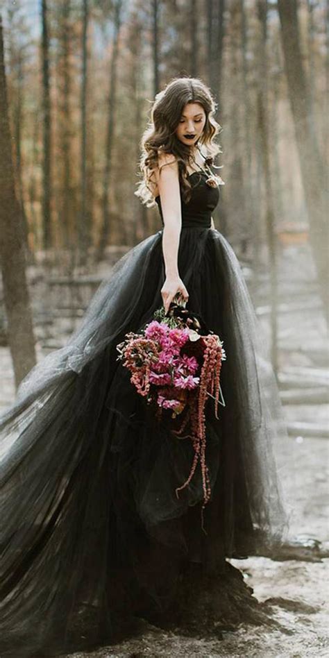 Many designers used this color in their collections. 33 Beautiful Black Wedding Dresses That Will Strike Your ...