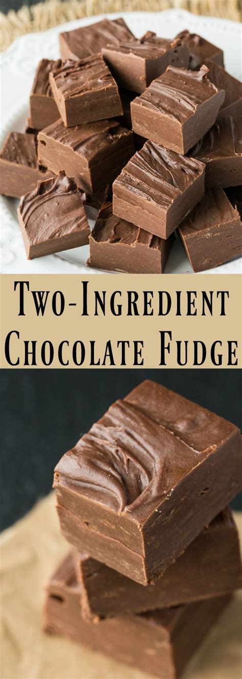 Easiest Ever Two-Ingredient Chocolate Fudge Recipe - Mommy ...