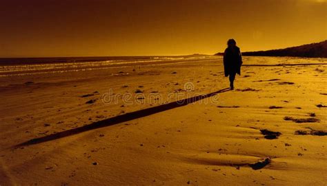 Beach Walk Stock Image Image Of Woman Morning Stroll