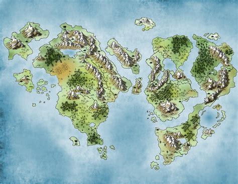 Art World Map For Campaign Dnd Fantasy Map Fantasy World Map