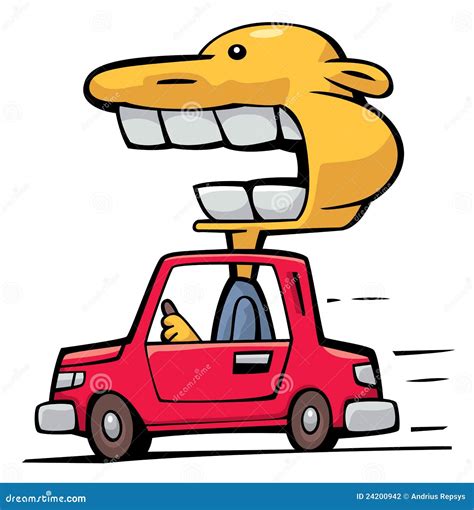 Crazy Car Driver Cartoon Vector 10241711