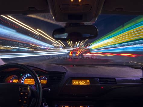 676 Car Driving Road Night Inside View Stock Photos Free And Royalty