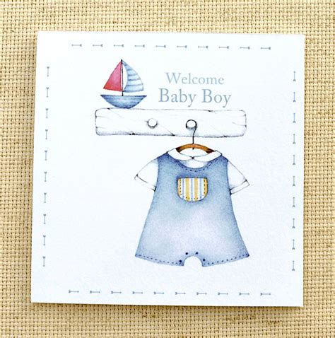 Welcome Baby Boy Card Cute New Baby Card Customized Baby