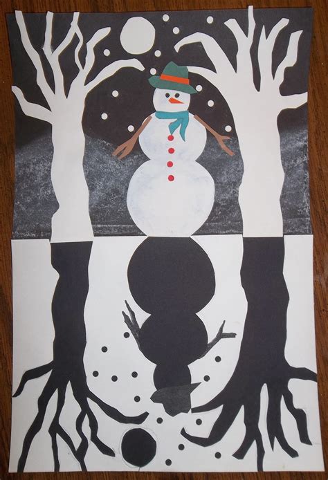 Positive Negative Image Christmas Art Projects Kids Art Projects
