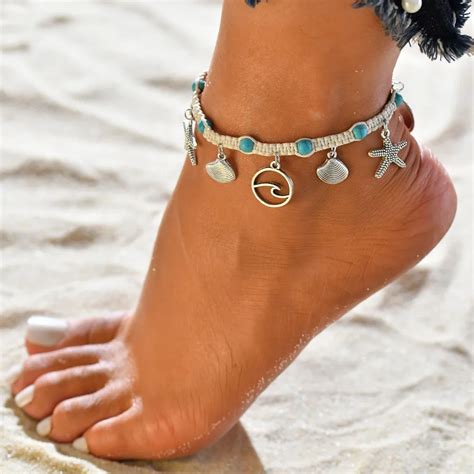 Stylish Wild Anklet Bohemia Wave Anklets Bracelets For Women Rope Beach Anklet Lady Jewelry Girl