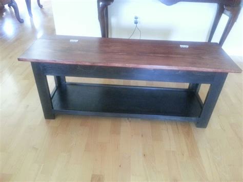 You can make your entryway storage bench be practical by including lots of shelves and compartments in its design but that doesn't mean you the storage crates can also go underneath the bench instead of being a part of the bench's design. Ana White | Flip top storage bench - DIY Projects