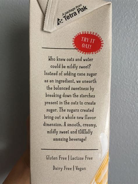 Trader Joe S Non Dairy Oat Beverage Oat Milk