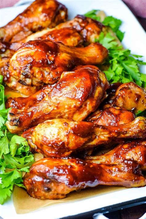 Preheat oven to 375 f (190 c) place chicken on a baking sheet with a raised wire rack. Oven Baked BBQ Chicken Drumsticks made with a sweet and ...