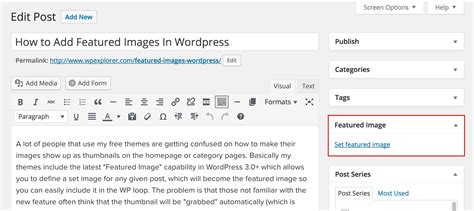 How To Add Featured Images In Wordpress Wpexplorer