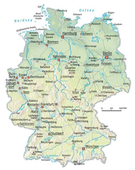 Map Of Germany With Cities Free Printable Maps