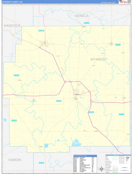 Wall Maps Of Wyandot County Ohio