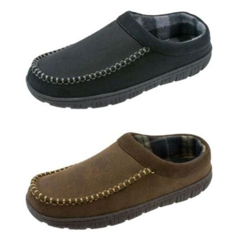 George Mens Brown Or Black Rugged Slip On Clog