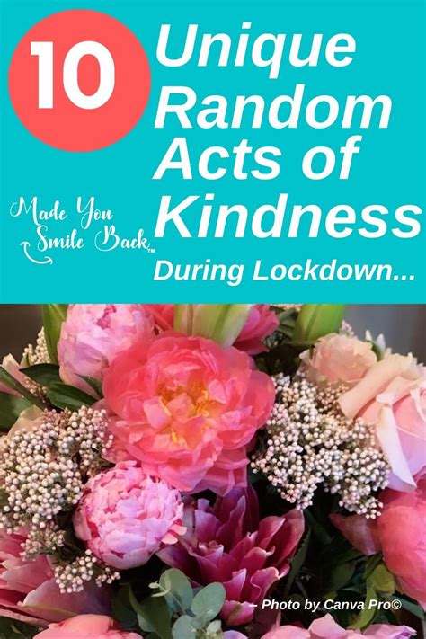 10 Unique Random Acts Of Kindness During Lockdown Random Acts Of