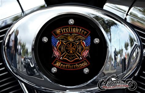 Custom Air Cleaner Cover Firefighter Brotherhood Harley Davidson Air