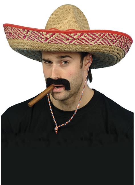 Mens Mexican Sombrero Straw Hat