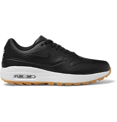 Lyst Nike Air Max 1g Faux Leather And Rubber Golf Shoes In Black For Men