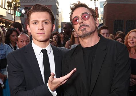 Tom Holland Robert Downey Jr Peter Parker Tony Stark Spiderman Hot