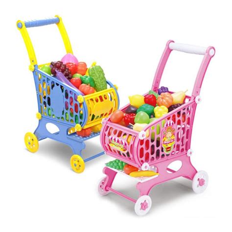 Cute Kids Shopping Cart Toy Baby Stroller Pretend Toy Children