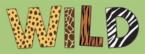 Animal Print Alphabet Clipart Pack