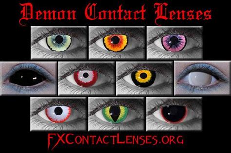 Demon Contact Lenses Demon Eye Contacts Halloween Contact Lenses